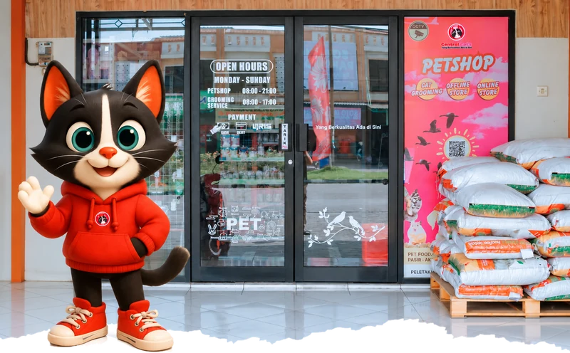 Depan toko Central Cat's cabang Bumi Indah, Pasar Kemis — Ruko Union Square RMR 03